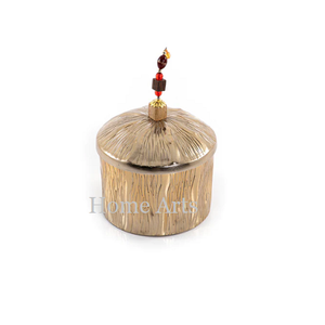 Serveur de noix en aluminium couleur or avec couvercle, qualité exclusive, forme ronde, serveur de dattes et de chocolats au prix le plus bas - Product Image 6