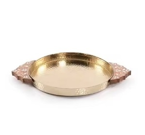 Plateau de service de style américain de luxe Présentoir attrayant Plateaux de service décoratifs Plateaux de luxe modernes en aluminium durable en métal - Product Image 3