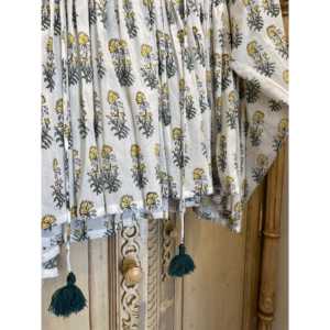 Blusa de Satén y Chifón Estilo Bohemio para Mujer, Estampado Floral, Logotipo Bordado, Talla Única XL, Transpirable, con Decoración de Encaje - Product Image 4