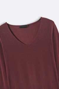 2025 recién llegado cuello en V ajuste Regular ligero hecho a medida gimnasio y Jogging desgaste verano manga larga color sólido camiseta para mujer - Product Image 6