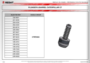 Inyectores de Combustible Diésel REDAT CTRF0003, Émbolo y Cilindro Fabricados en Italia, Aptos para Motores Industriales y Marinos Caterpillar C7 - Product Image 2