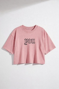 เสื้อยืดสไตล์โมเดิร์นครอปผู้หญิงทรงเข้ารูปลำลองสวมใส่ทุกวันผ้านุ่มระบายอากาศได้ดี - Product Image 5