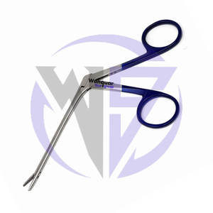 คีมจับเนื้อเยื่อแบบแมนนวลคุณภาพดีที่สุด สำหรับหู คอ จมูก  หุ้มด้วยสีน้ำเงิน ปากหยัก  เครื่องมือผ่าตัด - Product Image 3