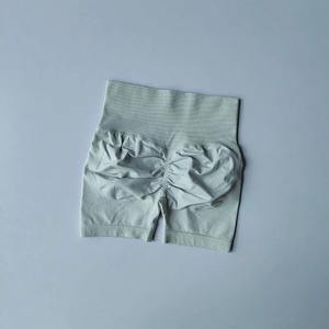 Shorts Deportivos para Mujer, Color Durazno, Levanta Glúteos, Cintura Alta Elástica, Sólidos, Impermeables, Resistentes al Viento, Transpirables, 100% Poliéster - Product Image 3