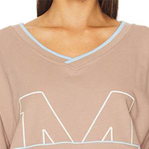 New Arrival Custom Logo Beige Sweatsuits Full Sleeves Sweatshirts Tracksuits For Women's Outdoor Breathable Highstreet Women Set - Product Image 5