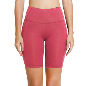 กางเกงขาสั้นเอวสูงสำหรับผู้หญิงกางเกงขี่จักรยานฟิตเนสเอวสูง - Product Image 3