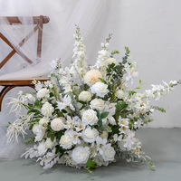 Bouquet de fleurs artificielles en soie moderne personnalisé pour centre de table de mariage, arrangement personnalisable en taille pour toile de fond de scène ou table