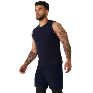 Débardeur sans manches en coton avec logo personnalisé pour hommes Chemise athlétique tricotée de haute qualité Gym Fitness pour l'entraînement à bas prix - Product Image 6