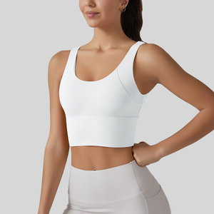 Soutien-gorge de sport pour femme, personnalisable, vente en gros usine, avec fermeture arrière réglable à crochets, sans coutures, haut de sport à maintien élevé pour le yoga - Product Image 2