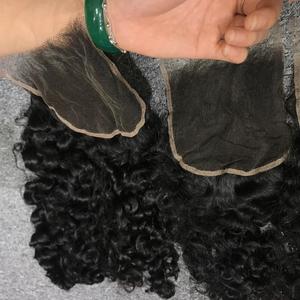 Venta al por mayor de cabello humano crudo birmano rizado Cierre de encaje peluca HD extensiones de cabello de encaje mejor precio de fábrica calidad Premium - Product Image 4