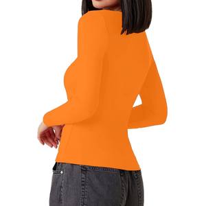 Camiseta holgada de algodón de verano para mujer con logotipo personalizado OEM al por mayor, camiseta informal básica de manga corta de color puro con Jersey superior - Product Image 4