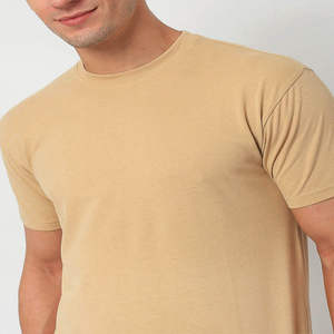 Camiseta de Manga Corta para Hombre, Cuello Redondo, Color Sólido, Algodón, Ropa Casual Personalizada, Venta al Por Mayor - Product Image 5