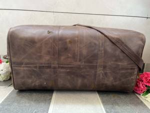 Nouveau design Crunch Leather Sac de voyage unisexe de grande capacité avec sangle réglable à imprimé animal et fermeture à glissière - Product Image 6