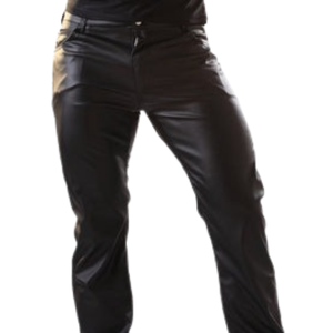 Leather Kilt with Red Stripes Black Faux Leather Fetish Clubwear Skirt - Product Image 6