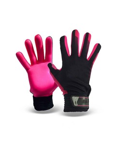 Gants de sport d'extérieur vert-noir antidérapants en latex légers à doigts complets unisexes toutes saisons avec fermeture auto-agrippante - Product Image 4