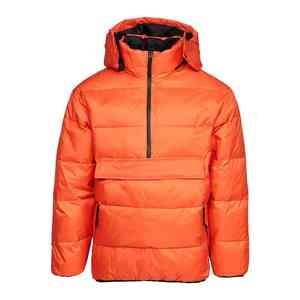 Chaqueta de Invierno con Cremallera y Logotipo Personalizado Reactiva al Calor, Chaqueta Corta Acolchada Gruesa de Color Sólido, Chaqueta Abrigada con Cremallera para Hombre - Product Image 1