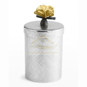 New Food and <b>Masala</b> Storage Container and Canister Kitchenware Tabletop Decorative Spice <b>Box</b> With Glass and Metal Round Shape - Product Image 3