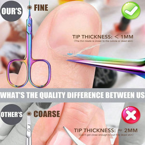 Ciseaux à ongles de qualité supérieure, outil de toilettage pour les soins des ongles, salon, voyage et usage quotidien personnel, poignée ronde, conception durable - Product Image 2