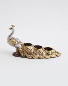 Handmade Gold Plated 3 Arm Peacock <b>Tea</b> <b>Light</b> <b>Holder</b> Best Home Decorative for Christmas Christmas Candle <b>Holder</b> - Product Image 1