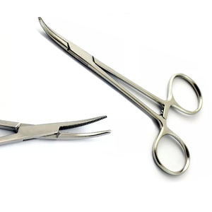 Pinzas Hemostáticas Manuales de Acero Inoxidable de Alta Calidad, Rectas y Curvas, de 12.5 cm, Tipo Mosquito, con Bloqueo Quirúrgico Halsted - Product Image 2