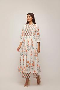 Peonía de melocotón de alta calidad, estilo de moda indio Kurta Palazzo, ropa india y paquistaní de calidad del fabricante - Product Image 2