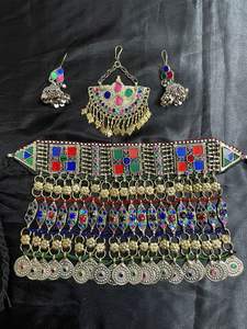 Conjunto de collar de acero inoxidable transpirable ligero Cuello completo artificial de alto rendimiento bordado para fiestas Bodas - Product Image 5