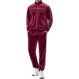 Direct Factory Made Men's Sportswear <b>Tracksuit</b> Set High Quality Soft & Breathable <b>Velvet</b> Jogger Casual Style Private Label Suits - Product Image 5