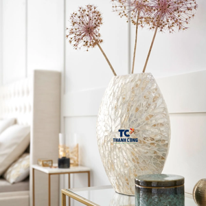 2023 jarrón de concha de Capiz de nácar hecho a mano decoración del hogar de la mejor calidad para Ramadán directo del fabricante vietnamita - Product Image 5