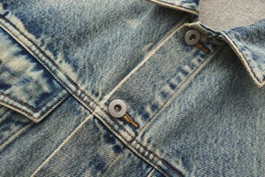 Vestes en jean à col montant de haute qualité personnalisées pour hommes, lavage foncé, design trucked, streetwear décontracté, grande taille, printemps-hiver - Product Image 3