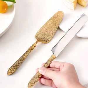 Élégant ensemble de serveur de gâteau en laiton avec un design intemporel parfait pour les fêtes d'anniversaire et les événements au prix de gros de l'Inde - Product Image 2