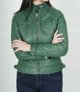 Chaqueta de cuero de manga larga con estilo para mujer, novedad en chaqueta de invierno a la moda con carcasa de piel auténtica, venta al por mayor - Product Image 2