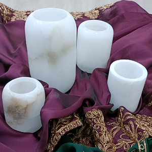 Elegante portavelas de piedra de alabastro Royal Look High End Premium Quality Luxury Finish Designer Collection al por mayor - Product Image 1