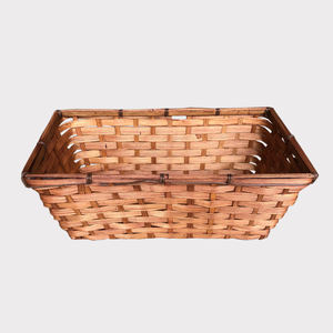 2024 panier cadeau de noël/panier de rangement en bambou rectangle/plateau en osier artisanat panier de pâques avec poignée artisanat - Product Image 6