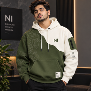 Heavyweight Fleece Cotton Sweatshirt Unisex Regular Fit Casual Pullover Hooded Lined Autumn Embroidered Beaded Anti-shrink - Product Image 3