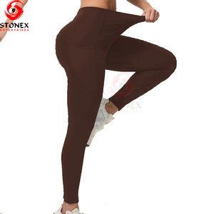 Conjuntos de Leggings de Yoga para Mujer Hechos a Medida de Alta Calidad, Diseño Sólido, Tela Transpirable para Ejercicio en el Gimnasio - Product Image 3