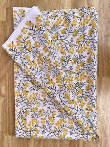 Indian 100% Natural Pure Cotton Knitted Fabric Lightweight Floral Screen Flower Print for Men's Clothing Best <b>Suits</b> Dresses - Product Image 2