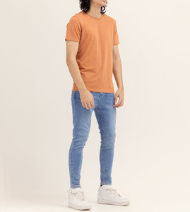 Impression de marque de dessin animé personnalisée de haute qualité vêtements de rue en coton grande taille t-shirt uni pour hommes - Product Image 2