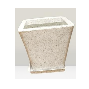 กระถางเซรามิกหรูหราที่มีเส้นโค้งอ่อนและเคลือบมันเป็นกระถางตกแต่งในอุดมคติสำหรับสมุนไพรอวบน้ำหรือพืชดอกไม้ในร่ม - Product Image 1