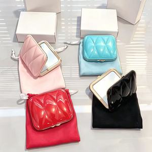 Makeup <b>Mirror</b> Summer Limited Fresh Macaron Tri Color Miu Double sided <b>Mirror</b> Comes with Cashmere Bag Gift - Product Image 1