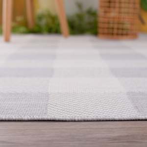 Alfombra Reversible de Polipropileno para Exteriores, Moderna, Jacquard, Gris, 700GR - Product Image 4