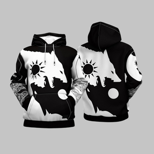 เสื้อฮู้ดกันหนาวของผู้ชายเสื้อฮู้ดกันหนาวแบบลำลองมีกระเป๋าโอเวอร์ไซส์ผ้าคอตตอน100% ดีไซน์ตามสั่งฤดูใบไม้ร่วง - Product Image 5