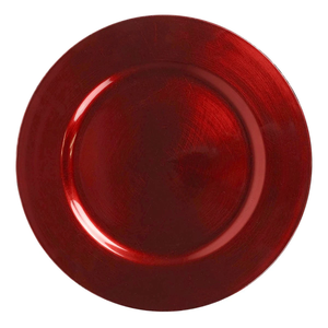 Plateau en acier Design floral Impression Émail Chargeur Plaque Réutilisable Alimentaire Qualité Sûre Rond Charge Alimentaire Plaques Métalliques - Product Image 1