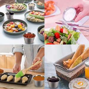 Haute qualité en acier inoxydable Sauce trempette tasse Mini vaisselle en métal fournitures pour servir portion Mini Sauce conteneur - Product Image 6