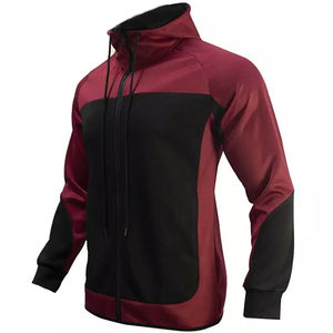 Ensemble de survêtement en coton pour hommes en gros, logo personnalisé imprimé, coupe-vent respirant, léger, entraînement, jogging, écologique, plus - Product Image 3