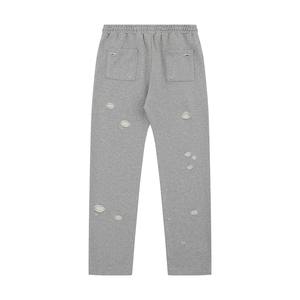 Pantalons de survêtement décontractés en molleton avec trous et cordon de serrage pour hommes, style streetwear, pantalon ample surdimensionné - Product Image 6