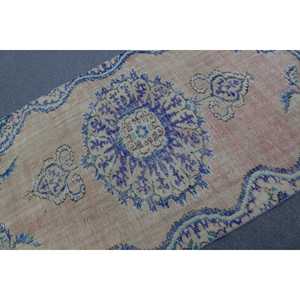 Alfombra Vintage de 4.4x7.7 pies, Alfombra Azul de Estilo Suroeste, Alfombra de Lana - Product Image 5