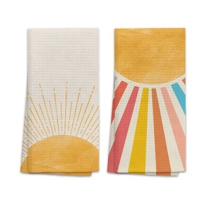 Asequible Astrología Luna Sol Impreso Hogar Toallas de mano Toalla de cocina Hotel Restaurante Toalla de limpieza Tela de microfibra 35x35cm - Product Image 2