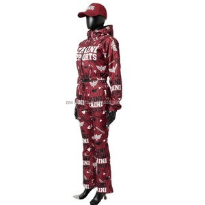 Conjunto de Chaqueta Cortavientos para Mujer, Tejido de Poliéster Resistente al Viento, Impresión Completa, Logotipo Personalizado por Sublimación, Conjunto de Chaqueta Cortavientos de Talla Grande - Product Image 4