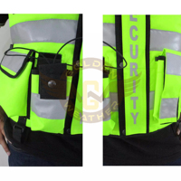 Gilet de sécurité réfléchissant haute visibilité unisexe en polyester 100% avec fermeture éclair avant, design OEM Golden Weather, gilet tactique
