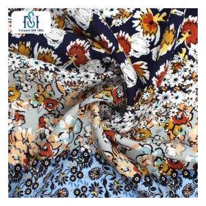 Diseño de moda Tela de rayón Impresiones digitales Impresión de tela viscosa con precio bajo - Product Image 1